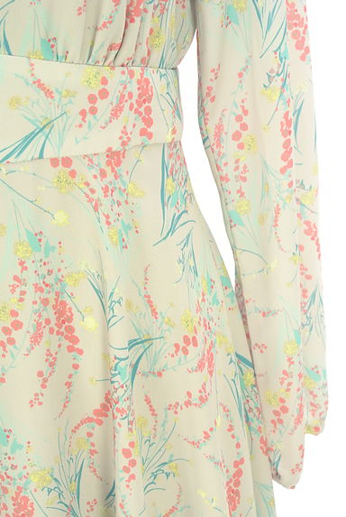 TONAL（トーナル）の古着「花柄シフォンワンピース（ワンピース・チュニック）」大画像５へ