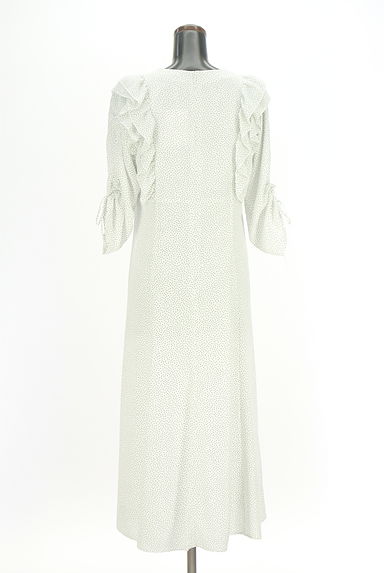 La boutique BonBon（ラブティックボンボン）の古着「ドロストスリーブドットロングワンピース（ワンピース・チュニック）」大画像２へ