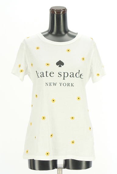 kate spade new york（ケイトスペード ニューヨーク）の古着「花柄ロゴTシャツ（Ｔシャツ）」大画像１へ
