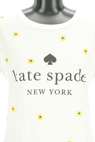 kate spade new york（ケイトスペード ニューヨーク）の古着「花柄ロゴTシャツ（Ｔシャツ）」大画像４へ