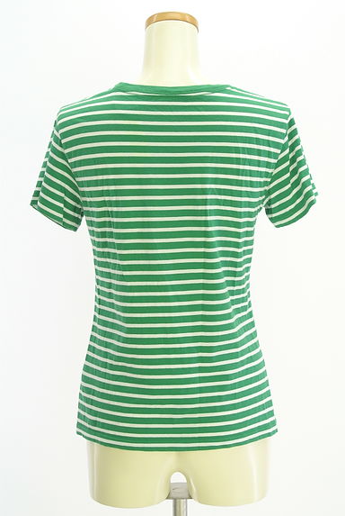 kate spade new york（ケイトスペード ニューヨーク）の古着「ブランドロゴ入りボーダー柄半袖Tシャツ（Ｔシャツ）」大画像２へ