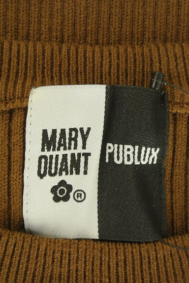 MARY QUANT（マリークワント）の古着「PUBLUXコラボ ブランドロゴ刺繍入り半袖リブニットトップス（ニット）」大画像６へ