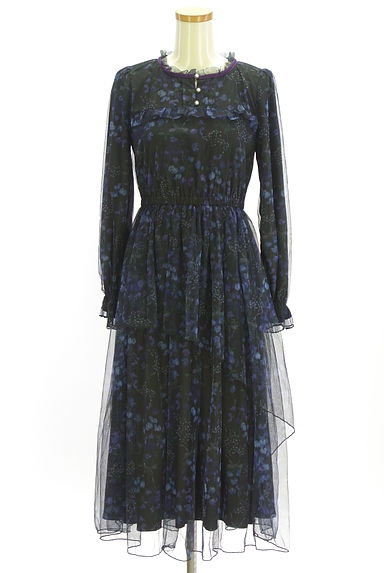axes femme（アクシーズファム）の古着「花柄チュールワンピース（ワンピース・チュニック）」大画像１へ