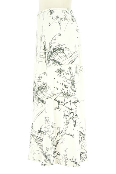 MARLENE DAM（マーレンダム）の古着「イラストプリントミモレスカート（ロングスカート・マキシスカート）」大画像３へ