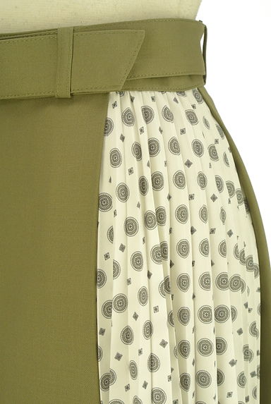 クリックで大画像表示 NATURAL BEAUTY BASIC(ナチュラルビューティベーシック)の古着「プリーツ別地切替ロングスカート(ロングスカート・マキシスカート)」大画像4へ