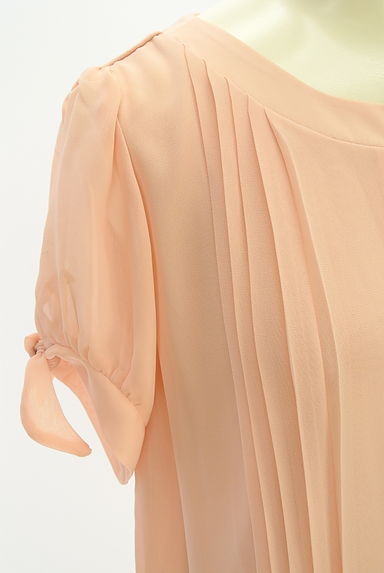 NATURAL BEAUTY BASIC（ナチュラルビューティベーシック）の古着「半袖ピンタックシフォンカットソー（カットソー・プルオーバー）」大画像４へ