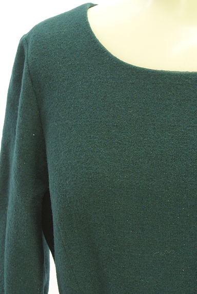 NATURAL BEAUTY BASIC（ナチュラルビューティベーシック）の古着「エコレザーベルト付きラメ混ワンピース（ワンピース・チュニック）」大画像５へ