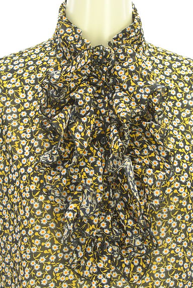 NARA CAMICIE（ナラカミーチェ）の古着「フリル入りフレンチスリーブ花柄ブラウス（ブラウス）」大画像４へ
