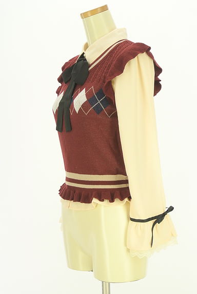 axes femme（アクシーズファム）の古着「axes femme POETIQUE シフォンブラウス+ベスト（アンサンブル）」大画像３へ