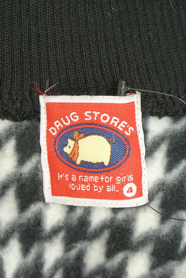 drug store's（ドラッグストアーズ）の古着「千鳥格子柄フリースブルゾン（カーディガン・ボレロ）」大画像６へ