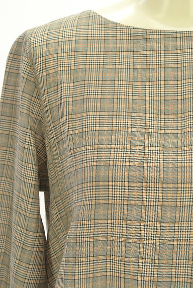 NEW YORKER（ニューヨーカー）の古着「裾ゴムグレンチェックブラウス（カットソー・プルオーバー）」大画像４へ