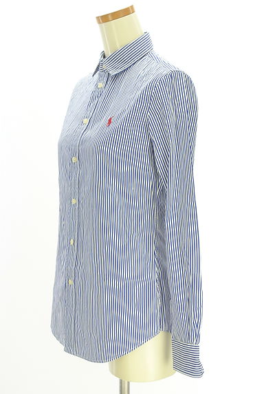 POLO RALPH LAUREN（ポロラルフローレン）の古着「ワンポイントストライプブラウス（ブラウス）」大画像３へ