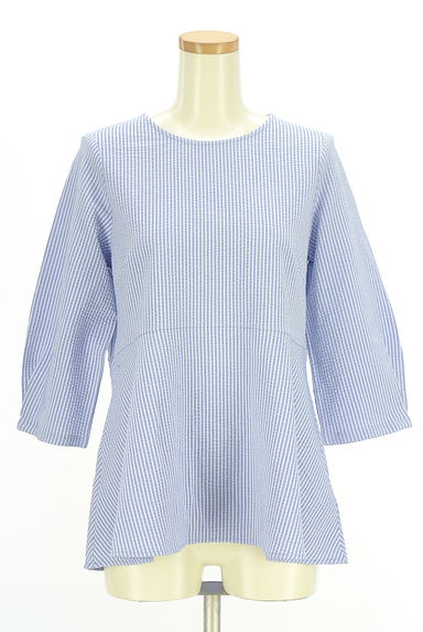 UNITED ARROWS（ユナイテッドアローズ）の古着「green label relaxing ストライプサッカートップス（カットソー・プルオーバー）」大画像１へ