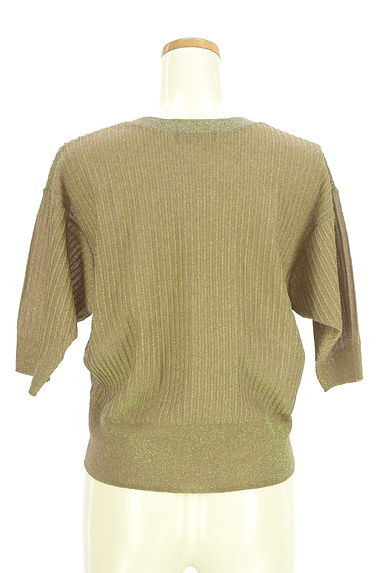 UNITED ARROWS（ユナイテッドアローズ）の古着「green label relaxing ラメリブニットカーデ（カーディガン・ボレロ）」大画像２へ