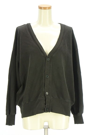 ＋81BRANCA（ハチイチブランカ）の古着「クラッシュ加工スウェットカーディガン（カーディガン・ボレロ）」大画像１へ
