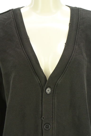 ＋81BRANCA（ハチイチブランカ）の古着「クラッシュ加工スウェットカーディガン（カーディガン・ボレロ）」大画像４へ