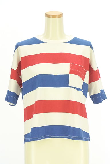 CUBE SUGAR（キューブシュガー）の古着「ポケット付きトリコロールTシャツ（カットソー・プルオーバー）」大画像１へ