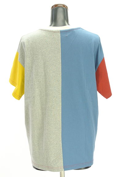 CUBE SUGAR（キューブシュガー）の古着「配色クルーネックTシャツ（カットソー・プルオーバー）」大画像２へ