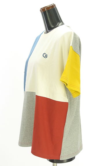 CUBE SUGAR（キューブシュガー）の古着「配色クルーネックTシャツ（カットソー・プルオーバー）」大画像３へ