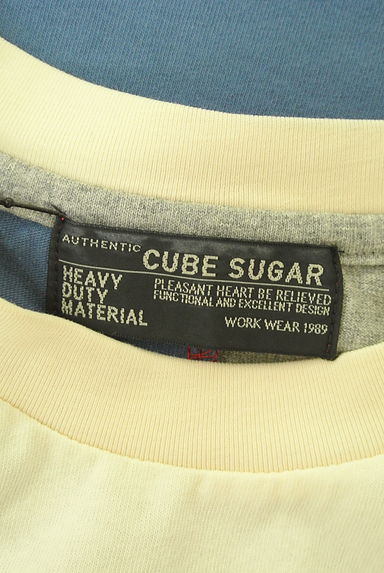 CUBE SUGAR（キューブシュガー）の古着「配色クルーネックTシャツ（カットソー・プルオーバー）」大画像６へ