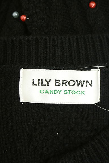 Lily Brown（リリーブラウン）の古着「パールたっぷりケーブルニットカーディガン（カーディガン・ボレロ）」大画像６へ