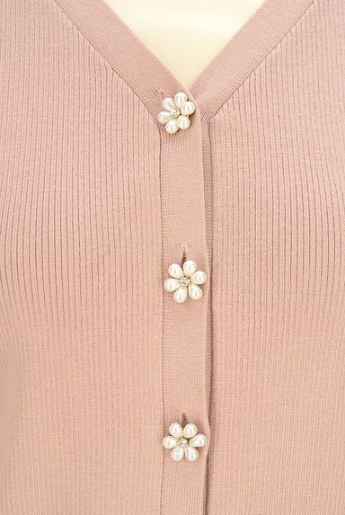 LAISSE PASSE（レッセパッセ）の古着「花型パールボタンニットカーディガン（ニット）」大画像４へ