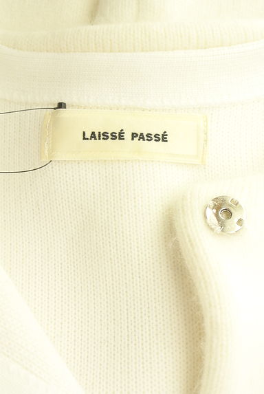 LAISSE PASSE（レッセパッセ）の古着「ノーカラーロングニットコート（コート）」大画像６へ