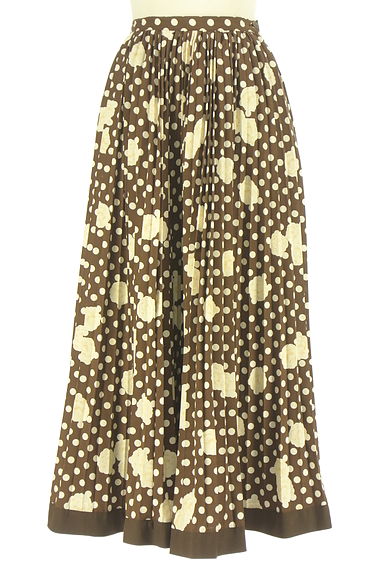 INGEBORG（インゲボルグ）の古着「花柄×ドット柄プリーツロングスカート（ロングスカート・マキシスカート）」大画像１へ