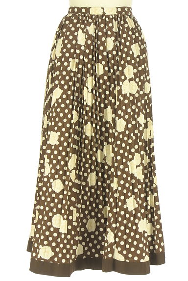 INGEBORG（インゲボルグ）の古着「花柄×ドット柄プリーツロングスカート（ロングスカート・マキシスカート）」大画像２へ