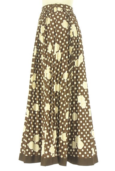 INGEBORG（インゲボルグ）の古着「花柄×ドット柄プリーツロングスカート（ロングスカート・マキシスカート）」大画像３へ