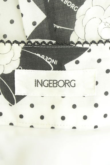 INGEBORG（インゲボルグ）の古着「ドット柄×花モチーフリボン柄ロングスカート（ロングスカート・マキシスカート）」大画像６へ