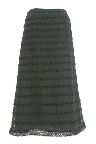 INGEBORG（インゲボルグ）の古着「ボーダーフリルシフォンロングスカート（ロングスカート・マキシスカート）」大画像２へ