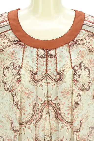 INGEBORG（インゲボルグ）の古着「フレンチスリーブペイズリー柄シフォンワンピース（ワンピース・チュニック）」大画像４へ