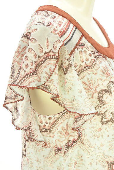 INGEBORG（インゲボルグ）の古着「フレンチスリーブペイズリー柄シフォンワンピース（ワンピース・チュニック）」大画像５へ