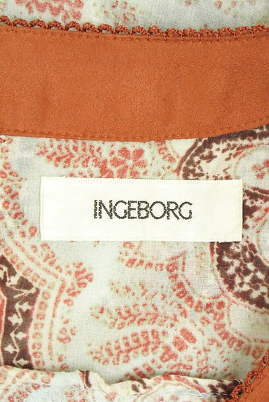 INGEBORG（インゲボルグ）の古着「フレンチスリーブペイズリー柄シフォンワンピース（ワンピース・チュニック）」大画像６へ
