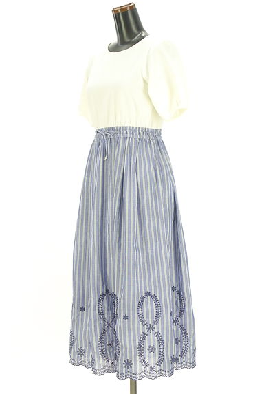 anySiS（エニィスィス）の古着「異素材切替ロングワンピース（ワンピース・チュニック）」大画像３へ