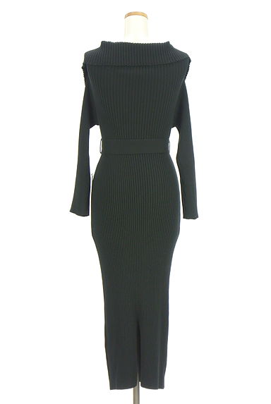 PROPORTION BODY DRESSING（プロポーションボディ ドレッシング）の古着「襟付きリブニットワンピース（ワンピース・チュニック）」大画像２へ