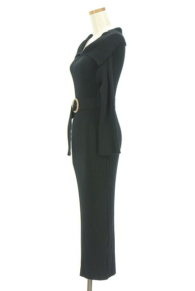 PROPORTION BODY DRESSING（プロポーションボディ ドレッシング）の古着「襟付きリブニットワンピース（ワンピース・チュニック）」大画像３へ