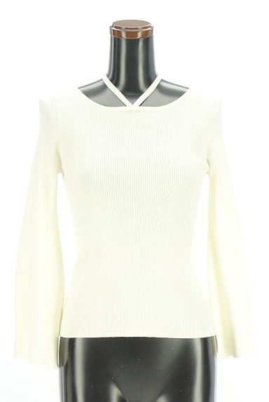 PROPORTION BODY DRESSING（プロポーションボディ ドレッシング）の古着「ホルターネック付きリブニットトップス（ニット）」大画像１へ