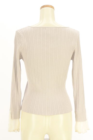 PROPORTION BODY DRESSING（プロポーションボディ ドレッシング）の古着「袖口シフォン切替リブニットトップス（ニット）」大画像２へ