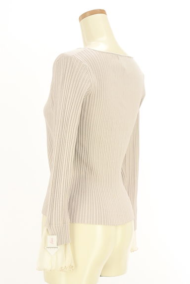 PROPORTION BODY DRESSING（プロポーションボディ ドレッシング）の古着「袖口シフォン切替リブニットトップス（ニット）」大画像４へ