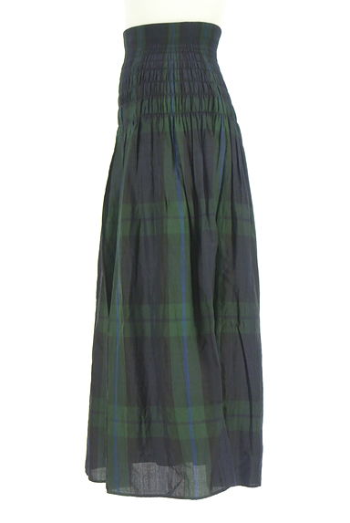 COMME CA（コムサ）の古着「Gabardine K.T チェック柄ロングスカート（ロングスカート・マキシスカート）」大画像３へ