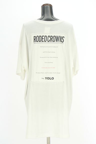 RODEO CROWNS（ロデオクラウン）の古着「半袖ロゴプリントTシャツワンピース（ワンピース・チュニック）」大画像２へ
