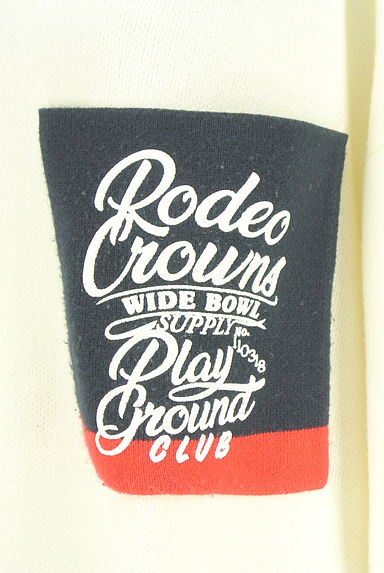 RODEO CROWNS（ロデオクラウン）の古着「ロゴプリントポケット付きVネックニットワンピース（ワンピース・チュニック）」大画像４へ