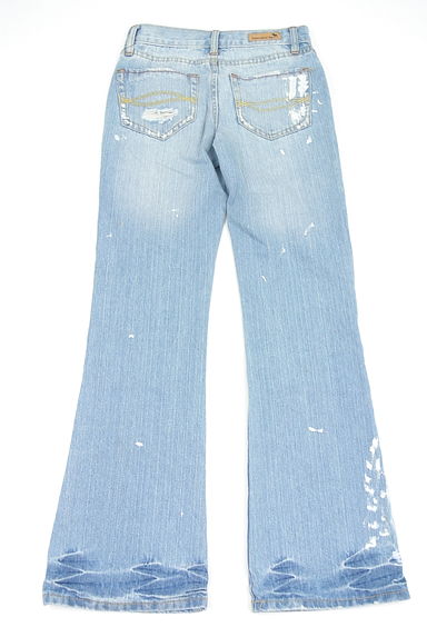 Abercrombie&Fitch（アバクロンビーアンドフィッチ）の古着「ペイント&ダメージフレアデニム（デニムパンツ）」大画像２へ