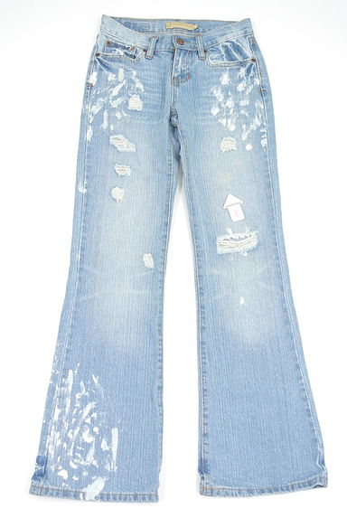 Abercrombie&Fitch（アバクロンビーアンドフィッチ）の古着「ペイント&ダメージフレアデニム（デニムパンツ）」大画像３へ
