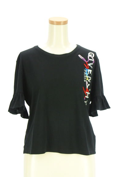 GIVENCHY（ジバンシィ）の古着「フリルスリーブ光沢ロゴトップス（カットソー・プルオーバー）」大画像１へ