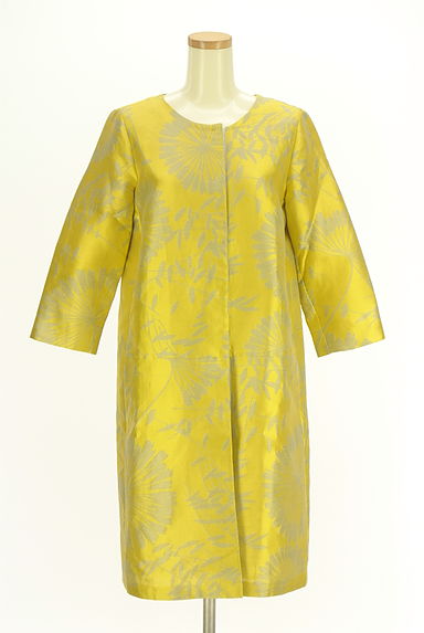MAX MARA（マックスマーラ）の古着「ノーカラー光沢ロングコート（コート）」大画像１へ