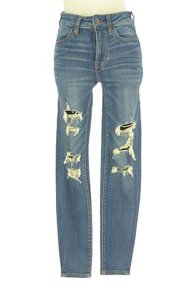 AMERICAN EAGLE（アメリカンイーグル）の古着「ダメージスキニーデニムパンツ（デニムパンツ）」大画像１へ
