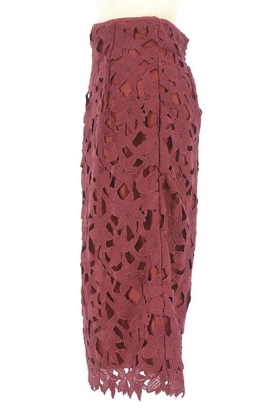 JILL by JILLSTUART（ジルバイジルスチュアート）の古着「花柄刺繍レースミモレスカート（ロングスカート・マキシスカート）」大画像３へ